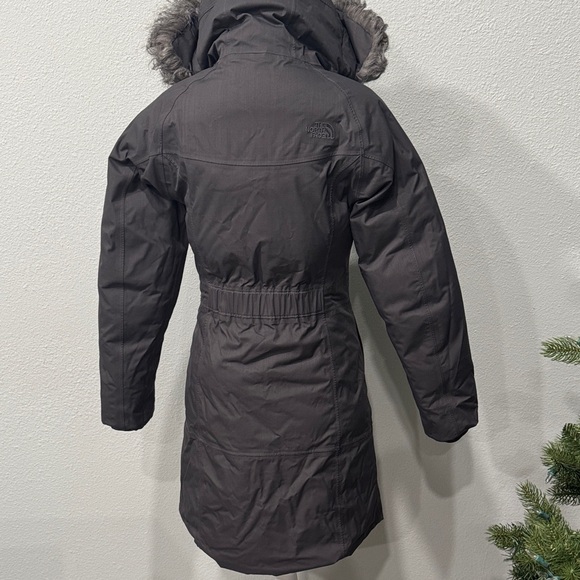 The North Face Women's Dark Gray Fur Hooded Snow Jacket - Picture 5 of 5